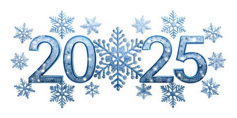 new text effect 2025 isolated on white background