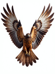 Naklejka premium Hawk Wings Isolated Against A Clean White Background, With A Clipping Path Provided For Easy Editing And Use. 00002