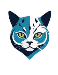 Fototapeta premium very scary cat head logo