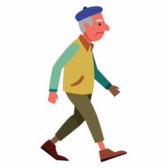 old man walking