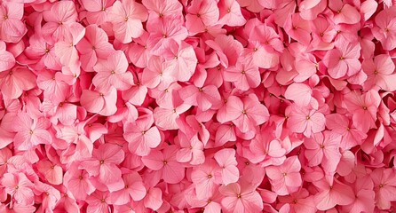 Obraz premium A scene of countless pink flowers blossoming in a heavenly garden, forming a lovely spring wallpaper with a floral design.