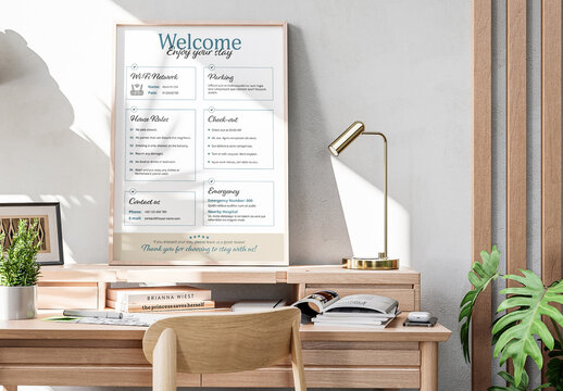 Home Rental Welcome Poster
