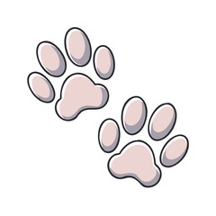 bunny paw prints vector icon, easter vector illustration - simple illustration of bunny paw prints perfect for logos, and easter-themed designs.