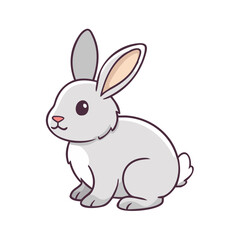 bunny rabbit vector icon, easter vector illustration - simple illustration of bunny rabbit perfect for logos, and easter-themed designs.