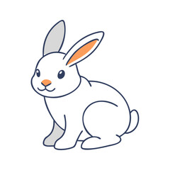bunny rabbit vector icon, easter vector illustration - simple illustration of bunny rabbit perfect for logos, and easter-themed designs.