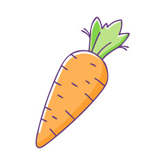carrot vector icon, easter vector illustration - simple illustration of carrot perfect for logos, and easter-themed designs.