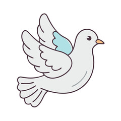 dove vector icon, easter vector illustration - simple illustration of dove perfect for logos, and easter-themed designs.