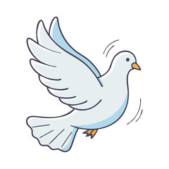 dove vector icon, easter vector illustration - simple illustration of dove perfect for logos, and easter-themed designs.