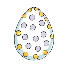 egg with polka dots vector icon, easter vector illustration - simple illustration of egg with polka dots perfect for logos, and easter-themed designs.