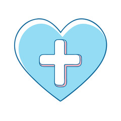 heart with cross vector icon, easter vector illustration - simple illustration of heart with cross perfect for logos, and easter-themed designs.