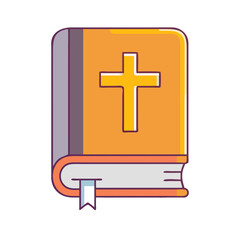 Obraz premium holy bible vector icon, easter vector illustration - simple illustration of holy bible perfect for logos, and easter-themed designs.