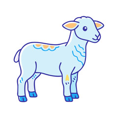 lamb vector icon, easter vector illustration - simple illustration of lamb perfect for logos, and easter-themed designs.