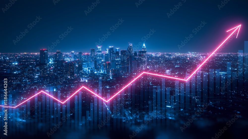 Poster analyzing business growth trends in urban environments data visualization and insights