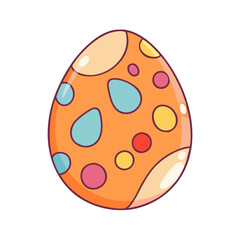 painted egg vector icon, easter vector illustration - simple illustration of painted egg perfect for logos, and easter-themed designs.