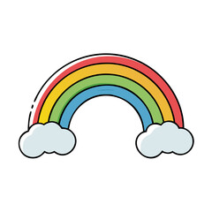 rainbow vector icon, easter vector illustration - simple illustration of rainbow perfect for logos, and easter-themed designs.