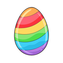 rainbow easter egg vector icon, easter vector illustration - simple illustration of rainbow easter egg perfect for logos, and easter-themed designs.