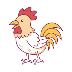 rooster vector icon, easter vector illustration - simple illustration of rooster perfect for logos, and easter-themed designs.