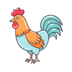 rooster vector icon, easter vector illustration - simple illustration of rooster perfect for logos, and easter-themed designs.