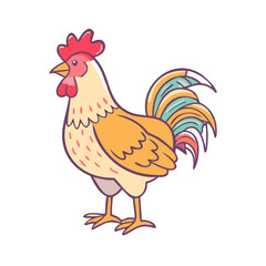 rooster vector icon, easter vector illustration - simple illustration of rooster perfect for logos, and easter-themed designs.