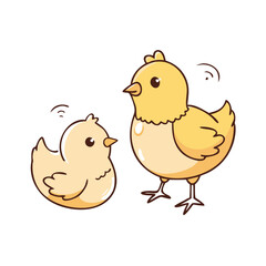 baby chicks vector icon, easter vector illustration - simple illustration of baby chicks perfect for logos, and easter-themed designs.