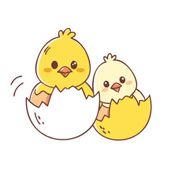baby chicks vector icon, easter vector illustration - simple illustration of baby chicks perfect for logos, and easter-themed designs.