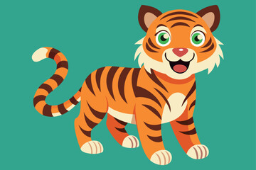 tiger cartoon isolated on white