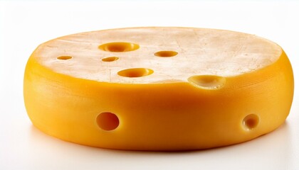 chedder cheese on white background