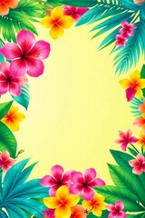 Obraz premium frangipani flower frame