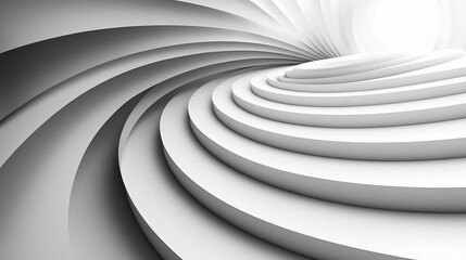Obraz premium Abstract grayscale spiral architecture design.