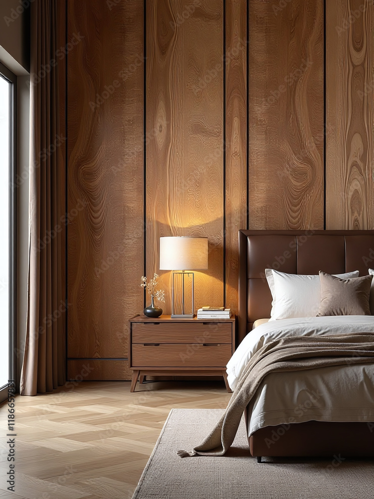 Poster Exotic Wood Panels Feature A Unique Radical Texture Pattern That Adds Depth And Visual Interest To Interior Design Spaces Instantly. 00001