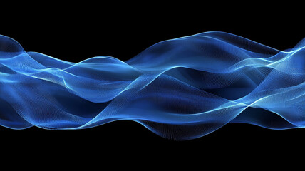 Abstract Blue Wave Particle Flow Dynamic Digital Energy Technology Background
