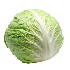 Fototapeta premium Cabbage isolated on transparent background, PNG file, head of cabbage