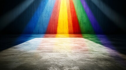 Bright and Cheerful Rainbow Gradient Light on a Textured Background