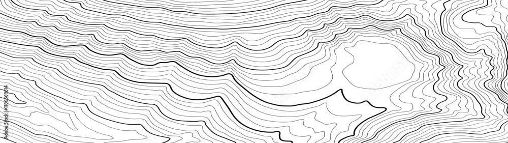 Aufkleber the stylized height of the topographic contour in lines and contours. the concept of a conditional g