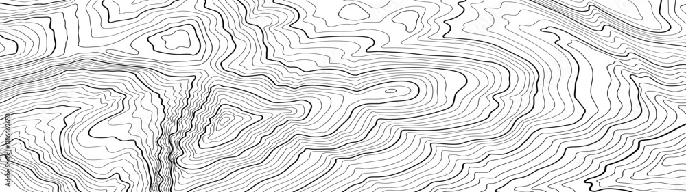 Aufkleber the stylized height of the topographic contour in lines and contours. the concept of a conditional g