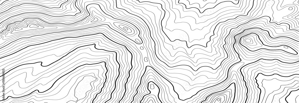 Aufkleber the stylized height of the topographic contour in lines and contours. the concept of a conditional g