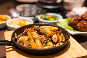 Delicious Korean stir fried rice cake on plate