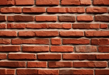 Fototapeta premium close view detailed red brown brick wall patterns showcasing texture geometry, surface, lines, design, mortar, structure, arrangement, form, shape, layout