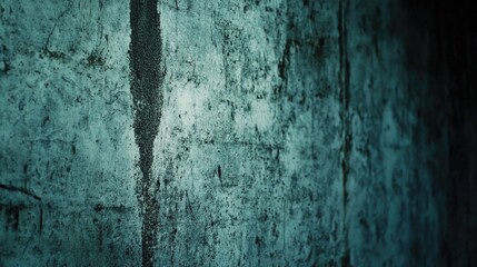 Obraz premium A worn stone wall with a visible crack in its center