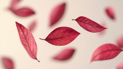 Gentle Fall Leaves Scattered on a Warm Background in High Resolution