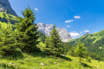 Landschaft im Rißtal nahe der Eng Alm in Österreich