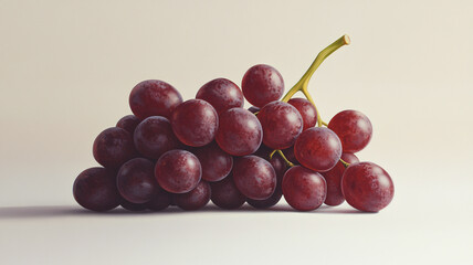 Fototapeta premium Lush Red Grapes Cluster Fresh Fruit Still Life Photography