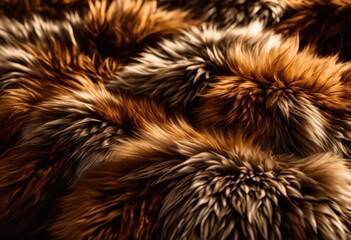 Fototapeta premium detailed close sumptuous luxurious fur textures highlighting rich fabrics intricate patterns natural hues, luxury, plush, soft, fibers, elegance