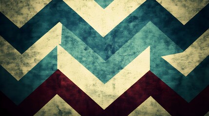 Fototapeta premium Retro Zigzag Pattern in Vibrant Hues for Creative Projects