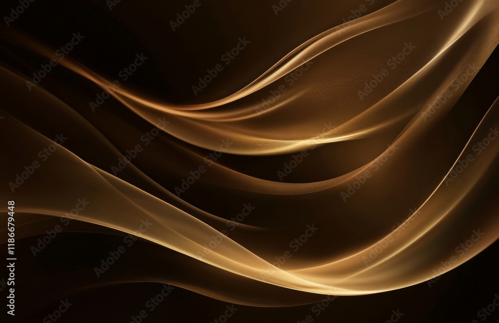 Poster elegant dark brown gradient background with smooth flowing lines and high resolution quality