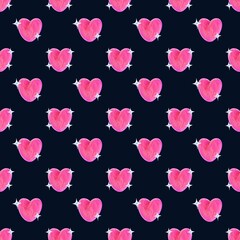 seamless pattern with hearts