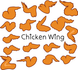 seamless pattern with Chicken Wings 