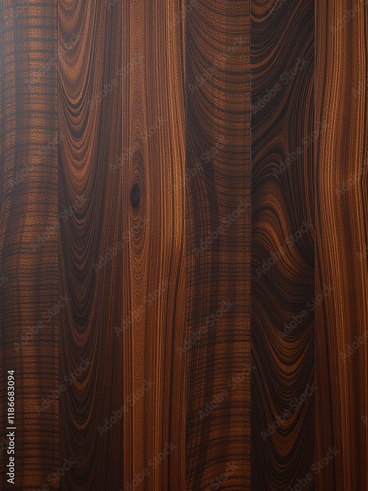 Aufkleber Exotic Brown Wenge Wood Veneer Has A Distinctive Texture With A Rich, Dark Appearance And Intricate Grain Patterns. 00002