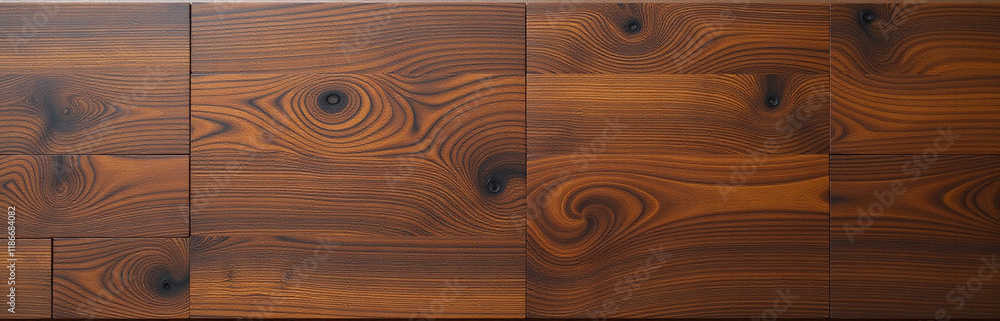 Poster exotic brown mahogany square wood veneer features a unique texture that is both stylish and durable.