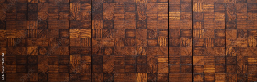 Poster exotic brown mahogany square wood veneer features a unique texture that is both stylish and durable.